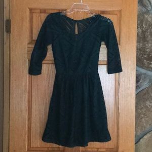 Lace 3 quarter length sleeve dress